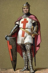 Portrait of Godefroi de Bouillon in Crusader attire