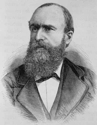 Portrait of Gustave Flourens (1838 - 1871). Engraving from 
