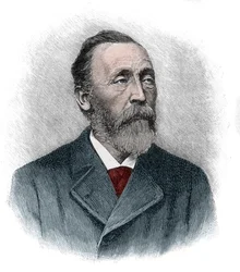 Portrait of Heinrich von Stephan (1831-1897) a general post director for the German Empire who reorganized the German postal service