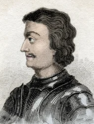 Portrait of John of Scotland or John of Balliol (ca. 1248-ca. 1315), King of Scotland. Engraving of the 19th century.