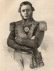 Portrait of Justo Jose de Urquiza y Garcia (1801-1870) - Argentine general and politician engraving 1852