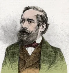 Portrait of Lajos Kossuth, Hungarian Politician - Engraving from 