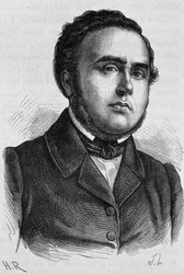 Portrait of Ledru-Rollin (1807 - 1874). Engraving from 