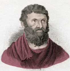 Portrait of Miltiades the Younger (540-489 BC), Athenian strategist and tyrant of Chersonese of Thrace (engraving)
