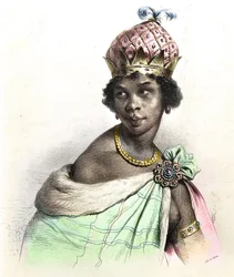Portrait of Queen Anna Nzinga or Ana de Sousa Nzinga Mbande