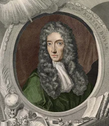Portrait of Robert Boyle (1627 - 1691), Irish physicist and chemist