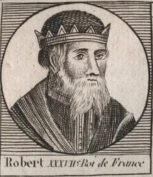 Portrait of Robert I (866-923), King of West Francia from 922 to 923 - engraving from 