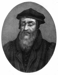 Portrait of Robert I Estienne (1498 - 1559) humanist, publisher and printer