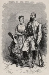Portrait of Samuel White Baker (1821-1893) English explorer and Lady Florence Baker (1841-1916)