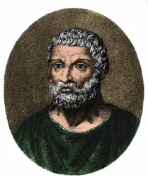 Portrait of Thales of Miletus (in Greek, Thales) c. -625 - c. -546