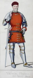 Portrait of Vittore Pisani. Venetian Admiral (1324 - 1380)