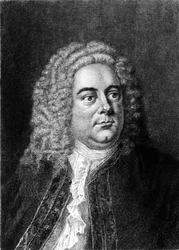 Portrait of the English composer of German origin George Frederick Handel (Georg Friedrich Handel)