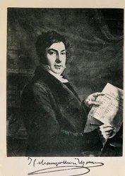 Portrait of the French Egyptologist Jean Francois Champollion