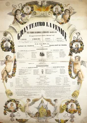 Poster for the performance of the opera 