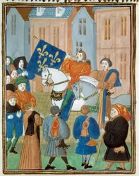 Proclamation of Peace in Reims on 2 October 1435 after the Signing of the Treaty of Arras between King Charles VII and the Duke of Burgundy Philip III the Good Ending the Civil War between the Armagnacs and the Burgundians