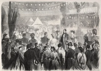 Improvised Quadrille of Honor by Napoleon III at the Camp of Grenadiers in Vichy on 21 July 1861 - Engraving in 