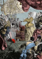 Queen Elizabeth I knighting Francis Drake