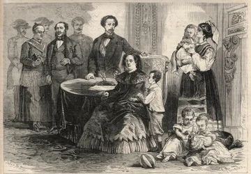 Queen Isabella II of Spain and Francois of Assisi of Bourbon took refuge with their children at the castle of Pau in France after the September Revolution. Among their children
