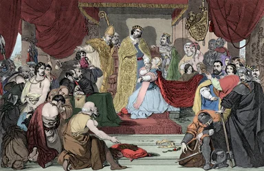 Queen Philippa Interceding to Edward III for the Lives of the Burghers of Calais