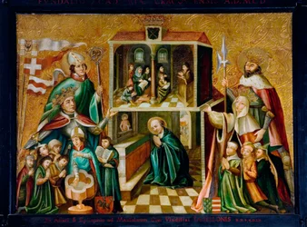 Representation of King Ladislas II Jagellon of Poland and Queen Hedwige I of Poland