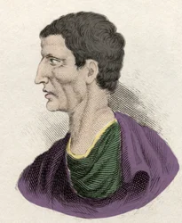 Representation of the Roman politician Lucius Cornelius Sulla (138-68 BC). Engraving of the 19th century