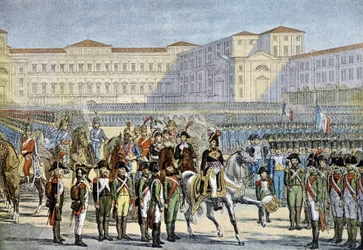Review of the Italian Army Passed in Milan by General Murat (1800)