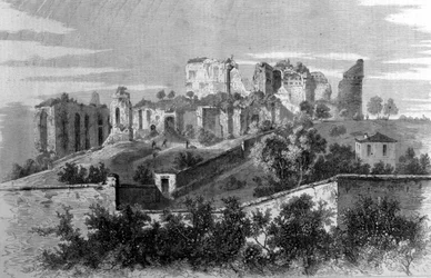 Rome, View of Mount Palatine and the Ruins of the Palace of the Caesars