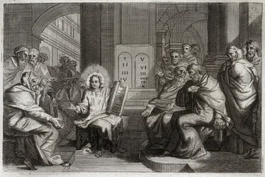 Royaumont Bible, New Testament: Jesus in the Temple Among the Doctors