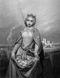 Saint Elizabeth of Hungary (1207 to 1231) in The Holy Women. 1852