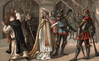 Sciarra Colonna slapping Pope Boniface VIII across the face