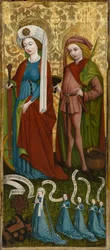 St. Catherine and St. Vitus with Anna von Freiberg and Her Daughters