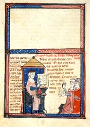 Teacher Ovid - Miniature of the Middle Ages