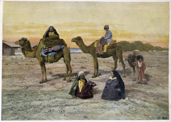 Tekes (Russian nomads) and their camels, late 19th century
