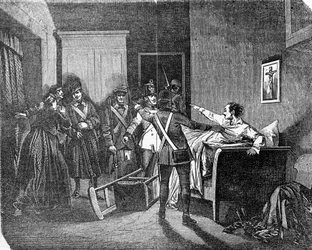 The Austro-Hungarian Police Arrested a Carbonaro, a Member of the Secret Political Society