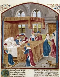 The Birth of Julius Caesar - Miniature from 