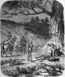 The Duke of Bourbon and Bayard dying