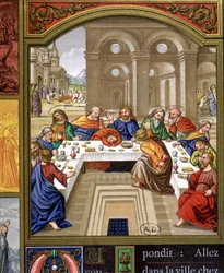 The Last Supper - reproduction of an Italian document (c.1500)