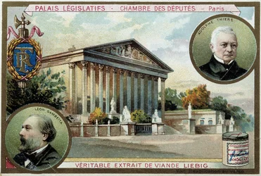 The National Assembly and portraits of Gambetta and Thiers - Liebig, early 20th century