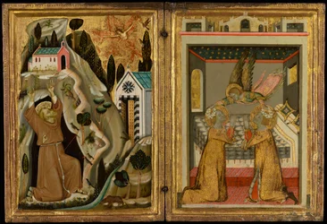 The Stigmatization of Saint Francis, and Angel Crowning Saints Cecilia and Valerian