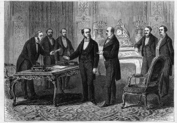 The Viscount of Gontaut Biron, French ambassador to Berlin, and the Prince of Bismarck