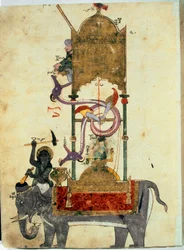 The Clepsydra with the Elephant. Medieval Muslim Invention Consisting of an Elephant-Shaped Water Clock Designed by Turkish Engineer Ibn al-Rajjaj al-Jazari