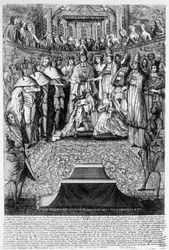 The coronation of George II (1683-1760), King of Great Britain and Ireland, October 2