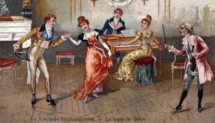 The Dance Lesson at the End of the 18th Century