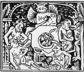 The Devils Tormentors Force Toads and Snakes to the Gluttons (in 