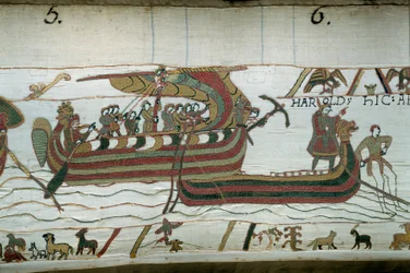 The fleet of Harold caught in the storm