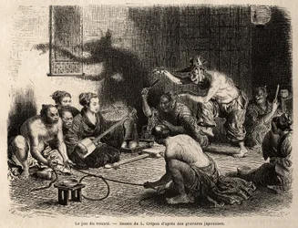 The game of the fox, a game involving singing and hand beats, where the loser drinks a cup of alcohol