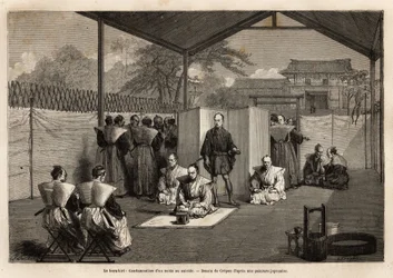 The hara kiri: condemnation of a noble to ritual suicide