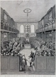 The interior of the London House of Commons in 1760