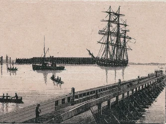 The port of the city of Calais in 
