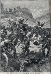 The Red Skin Indian Revolt from Northern Minnesota in the United States in 1898